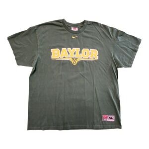 Vintage Nike Team Baylor‎ Bears Center Swoosh Shirt NCAA College Men's XL Y2K